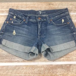 7 For All Mankind Jean Shorts Size 25